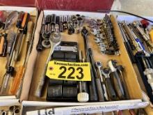 LOT OF ASSORTED RATCHET WRENCHES & SOCKET SETS