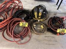 LOT OF TROUBLE LIGHTS & EXTENSION CORDS