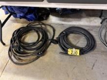 LOT OF WELDING CORDS & HEAVY DUTY ELECTRICAL CORD