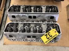 SET OF (2) ALUMINUM CYLINDER HEADS FOR GM, #121012