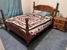 **3-PIECE BEDROOM SET: QUEEN BED, DRESSER, NIGHTSTAND