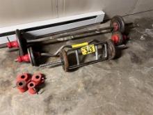 LOT: WEIGHT LIFTING BARS, WEIGHTS