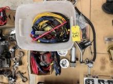 LOT OF ASSORTED AUTOMOTIVE PARTS: IGNITION PARTS, PLUG WIRES