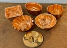 Lot of Cooper in Color Jello Molds