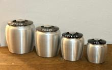 Vintage Kromex Four-Piece Canister Set