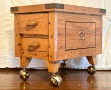 Rolling Box with Marquetry Work