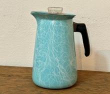 Turquoise Enamel Percolator