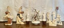 Large Lot of White Decorative Items