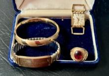 4 Pc. Gold Filled Jewelry & Watch Lot