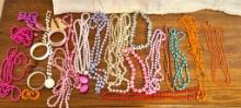 Lot pf 1950s-1960's Plastic Beaded Costume Jewelry