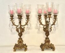 Pair of Four-Branch Candelabras