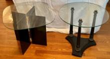 Two Glass top Tables