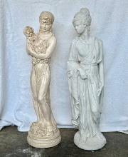 Two Concrete Statues