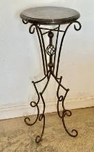 Iron and Marble Fern Stand