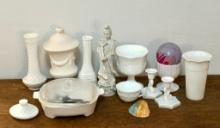 Lot of Milk Glass and More