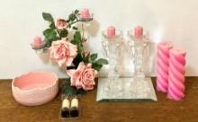 Lot of Crystal and Pink Items