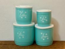 Stanley Vintage Turquoise Canisters