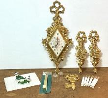 Lot of Plastic Decorative Syroco Wall Sconces and Plaques