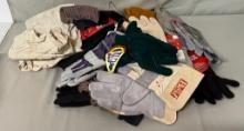 Box Lot New & Used Work Gloves