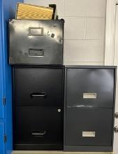 Lot Of (2) 2 Drawer Metal Filing Cabinets