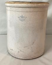 8 Gallon Blue Crown Salt Glazed Jar