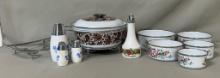 Vintage Blue Corn Flower & Other Kitchenware Lot