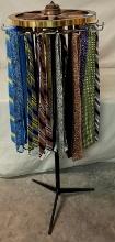 Vintage Wagon Wheel Clothing Store Rack And Vintage Ties