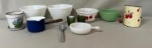 Fire King Jadite Bowl & Other Kitchen Glassware Items