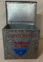 Galvanized Superior All Star Dairis  Porch Milk Box