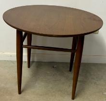 MCM Walnut Finished Round Table