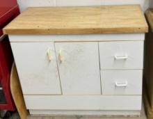 White Painted Shop Cabinet