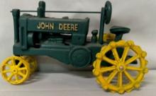 Vintage Cast Iron Toy John Deer Tractor