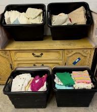 Four Totes Containing Vintage Ladies Sweaters