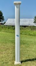 White Fluted Metal Porch Column