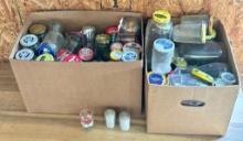 Two Box Lots of Store Food Product Jars