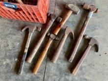 Large Lot Of Old Hammers & Mallet