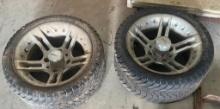 Pair Of Fairway 12" Gulf Cart Wheels And Tires