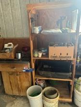 Shop Shelf & Cabinet Lot With Contents