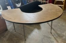 Half Circle Mid Century Desk