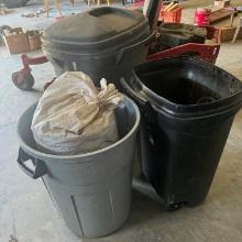 3 Rubber & Plastic Trash Cans