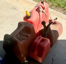 Lot Of 4 Plastic Gas Cans