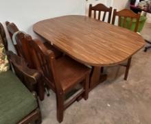 Vintage Heavy Pine 5 Piece Dinette Set