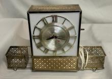 MCM Electric Metal Table Clock