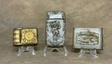 A Collection Of 3 Antique Match Safes