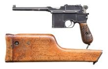 LATE MAUSER C96 CONEHAMMER SEMI-AUTOMATIC PISTOL