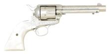 COLT 1ST GEN FACTORY ENGRAVED SAA REVOLVER.