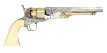 COLT 1860 ARMY NEW YORK STYLE ENGRAVED REVOLVER.