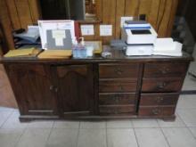 Office Furniture, Incl. Secretary Desk, Credenza, Drafting Table