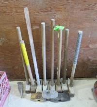 (8) Sledge Hammers W/ Handles & (4) Heads