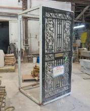 Ornate Iron Storm Door w/ Frame